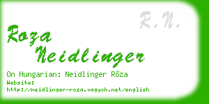 roza neidlinger business card